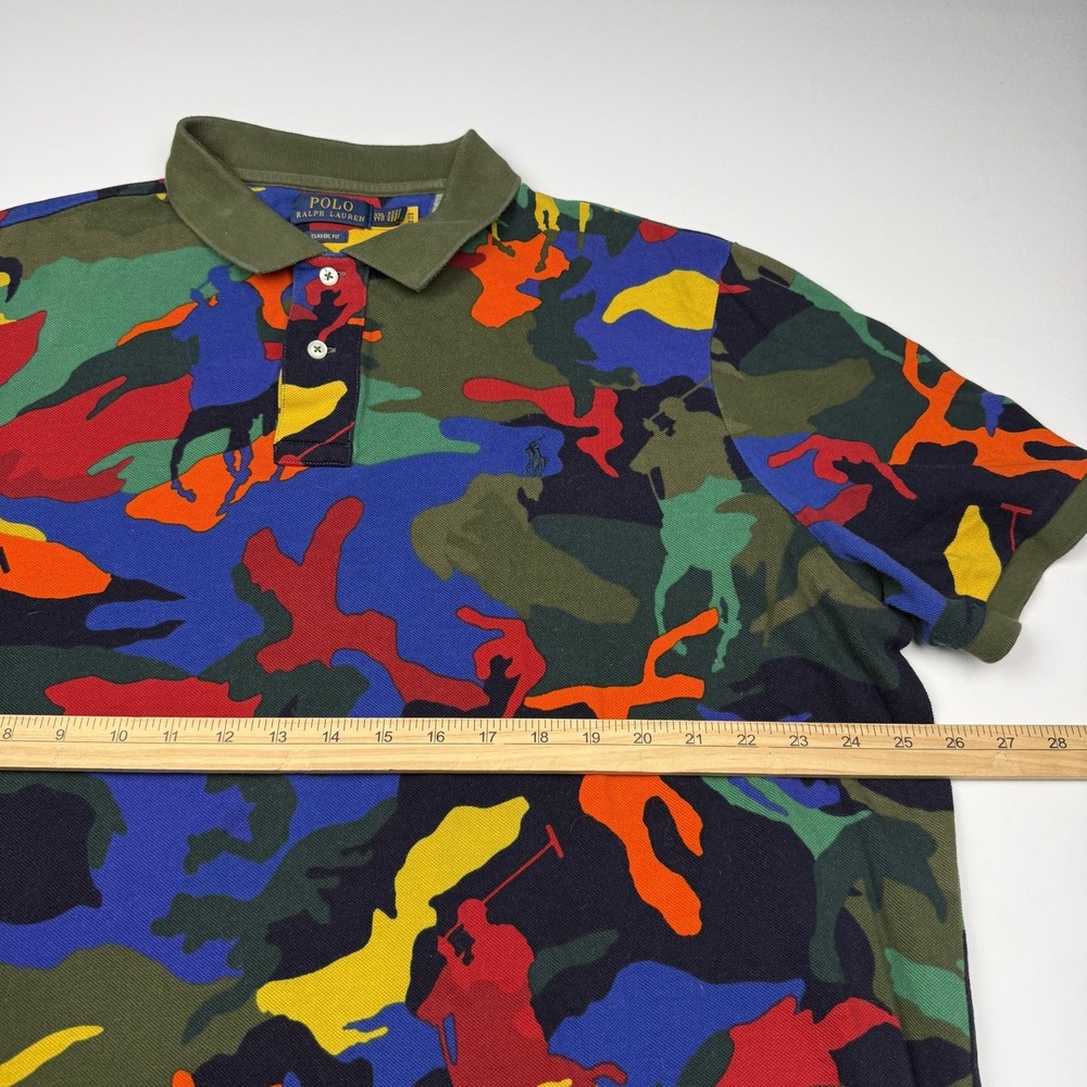 Polo Ralph Lauren Polo Shirt Mens 2XL Multicolor Camo Polo Player Classic Fit - Picture 4 of 7